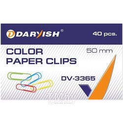 Скрепки Darvish Цветные / DV-3365 (50мм, 40шт)