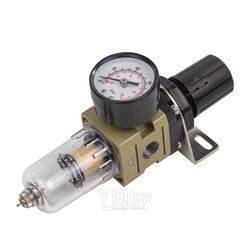 Фильтр-регулятор мини с индикатором давления для пневмосистем 1/4" (10Мк, 550 л/мин, 0-10bar,раб. температура 5-60) Partner PA-AW2000-02