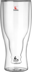 Бокал для пива с двойными стенками, 480 мл, PERFECTO LINEA (Бокал стеклянный, ручной работы, с двойными стенками из боросиликатного стекла.)