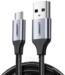 Кабель UGREEN USB 2.0 A to Micro USB Cable Nickel Plating Aluminum Braid 3m US290 (Black) (60403)
