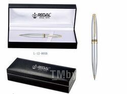 Ручка "REGAL 12" шариковая (серия George) в футляре, серебристый корпус Regal L-12-005B