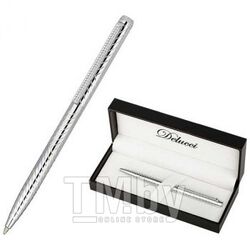 Ручка шариковая подарочная "Argento" синяя, 1,0мм, корпус серебро, поворотн., подарочная упаковка Delucci CPs_11401