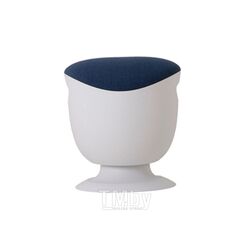 Стул для активного сидения Tulip,пластик белый, ткань синяя Chair Meister TULIP STOOL 100/blue D47