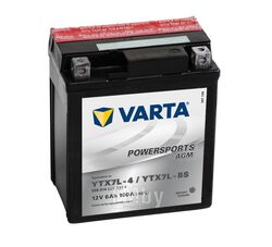 Аккумуляторная батарея VARTA евро 6Ah 100A 114/71/131 YTX7L-BS moto 506014005