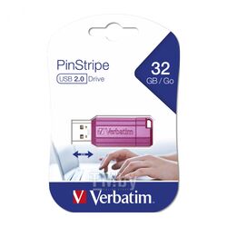 USB 2.0 FlashDrive 32GB Verbatim Pinstripe черный 49064