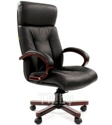 Офисное кресло Chairman 421 кожа черная