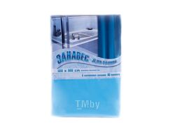 Занавес-Шторка для ванной полиэтиленовая голубая 180x180 см ВИЛИНА 6671-blue
