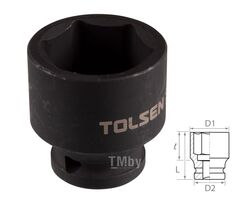 Головка торцевая ударная шестигранная 1/2", 27 мм TOLSEN TT18227