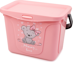Емкость для игрушек Mommy love (Мамми лав) 6 л, нежно-розовый, BEROSSI (Изд. из пластм. Размер 287 * 200 * 200 мм)