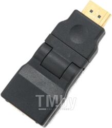 Переходник HDMI-HDMI Cablexpert A-HDMI-FFL2, 19F/19M, вращающийся на 180 град, золотые разъемы, паке