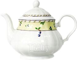 Заварочный чайник Thun 1794 Роза Мелкие ягоды на бледно-желтом фоне / РОС0041 (1.2л)