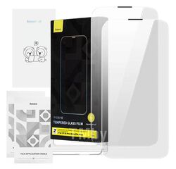Защитное стекло Baseus Corning Series HD Tempered Glass Screen Protector with Built-in Dust Filter for iP 13 Pro Max/14 Plus, Clear (Pack of 2) (P60012218201-02)