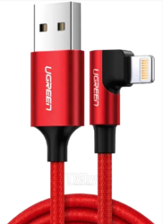 Кабель UGREEN USB A to Lightning Braided Cable with Aluminum Shell M/M, Nickel Plated Connector, US299, red, 1m (60555)