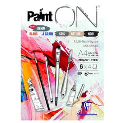 Блок-склейка "PaintOn" А4, 250г/м2, 24л., ассорти Clairefontaine 975410C