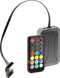 Контроллер RGB CRC6 GINZZU управление RGB fan (6 pin) и RGB лентами (4 pin), пульт ДУ, 200 режимов подсветки, 3 режима скорости