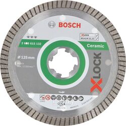 Алмазный круг 125х22 мм по керамике Turbo X-LOCK Best for Ceramic Extraclean BOSCH (сухая резка)