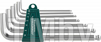 Комплект угловых шестиграников LONG с шаром 2,5-10мм, 7 предметов S2 материал Jonnesway H05SM107S