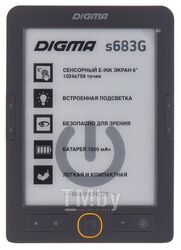 Электронная книга Digma s683G, Dark Grey