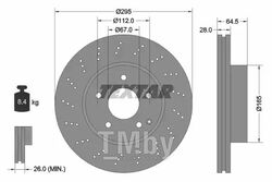 Тормозной диск MERCEDES-BENZ C CLASS (W204) 2007- F TEXTAR 92165003