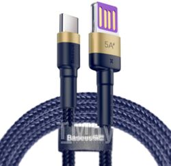 Кабель Baseus USB 2.0 - USB Type-C 5А / CATKLF-PV3 (1м, синий)