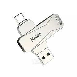 Флеш накопитель 256GB USB 3.0+TypeC FlashDrive Netac U782С