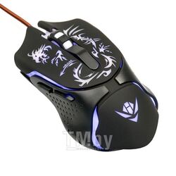 Мышь MOG-25U Nakatomi Gaming mouse - игровая, 6 кнопок ролик, 7-ми цветная подсветка, USB, черная