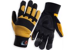 Защитные антивибрационные трикотажные перчатки Vibro Pro черно-желтые JETA PRO JAV01/L