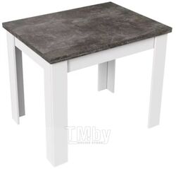 Обеденный стол ТриЯ Промо тип 3 (белый/ателье темный)