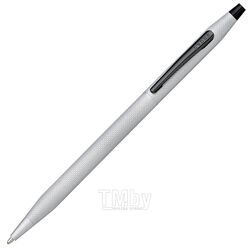 Ручка шарик/автомат "Classic Century Brushed Chrome" 0,7 мм, метал., подарочн. упак., серебристый/черный, стерж. черный Cross AT0082-124