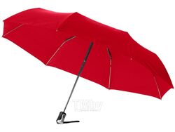 Зонт-трость п/автомат. 102 см, ручка дерев. "Lisa" красный/белый