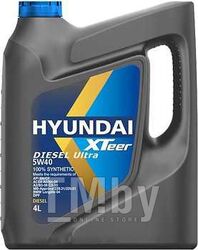 Моторное масло HYUNDAI XTEER Diesel Ultra 5W40 4L API SN CF MB 229.31(51),VW 505 01 BMW LL-04, GM dexos 2 1041223