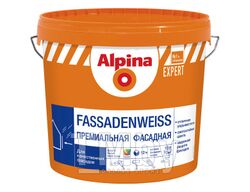 Краска для наружных работ Alpina EXPERT Fassadenweiss База 1, 10л