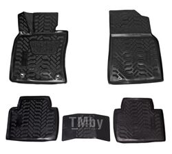 Комплект резиновых автомобильных ковриков для Toyota Camry (17-), высокие бортики, не имеют неприятного запаха, полимер ТЭП, повторяют форму пола авто(3D сканирование), черные, 5 шт AIRLINE ACM-PS-83