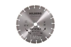 Диск алмазный по железобетону Hilberg серия Hard Materials Laser 300x10x25.4/12 mm HM107