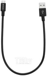 Кабель Verbatim USB A - micro USB B / 48866 (0.3м, черный)