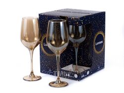 Набор бокалов для вина стеклянных "Золотой мед" 4 шт. 350 мл Luminarc