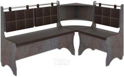 Уголок кухонный мягкий Кортекс-мебель Оазис-2 108x163 (береза/коричневый)