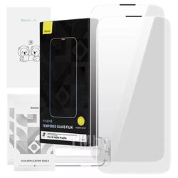 Защитное стекло Baseus Corning Series HD Tempered Glass Screen Protector with Built-in Dust Filter for iP 13/13 Pro/14, Clear (Pack of 2) (P60012218201-03)
