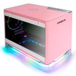 Корпус InWin A1 Plus Pink (IW-A1PLUS-PINK) (m-ITX, 650W, 2хUSB3.0, с окном)