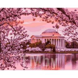 Набор для рисования по номерам, картина 41х51 см "Мемориал в Вашингтоне" (холст на подрамнике, краски, кисть) LORI Рх-101
