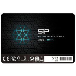 Накопитель SSD Silicon Power Ace A55 512GB (SP512GBSS3A55S25) (2.5", SATA 3.0, 3D TLC NAND, скорость чтения/записи: 560/530MB/s)