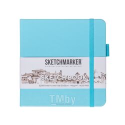 Скетчбук 12*12 см, 140 г/м2, 80 л., небесно-голубой Sketchmarker 23142972SM