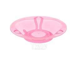 Тарелка мелкая пластмассовая детская розовая 400 мл на присоске Kidfinity 431311905