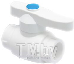 Кран шаровый ПП 20 стандарт белый РосТурПласт (Кран шаровый 20 мм (стандартный проход) для систем водоснабжения и отопления.)
