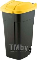 Контейнер для мусора Curver 12900-224-60 / 214128 (110л, черный/желтый)