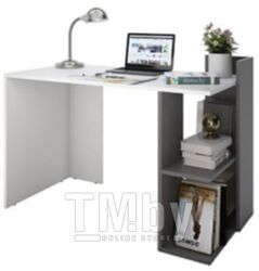 Письменный стол Domus СП017 правый / dms-sp017R-8685-162PE (белый/серый)