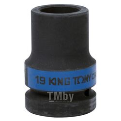 Головка торцевая глубокая ударная четырехгранная KING TONY 1", 19 мм, футорочная 853419M