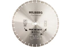 Диск алмазный по железобетону Hilberg серия Hard Materials Laser 500x10x25.4/12 mm HM111