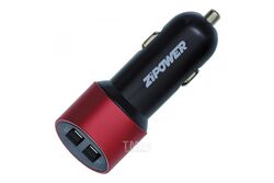 Универсальное автомобильное зарядное устройство напряжение 12В, 2 USB порта: 1 и 2.1А ZIPOWER PM6659