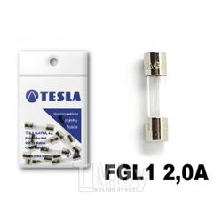 Предохранители стеклянные быстродействующие 2A FGL1 serie 250V (10 шт) TESLA FGL1.200.010